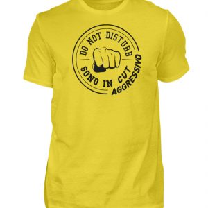 T shirt gialla, Cut aggressivo - Camicia da uomo-1102